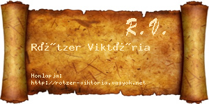 Rötzer Viktória névjegykártya